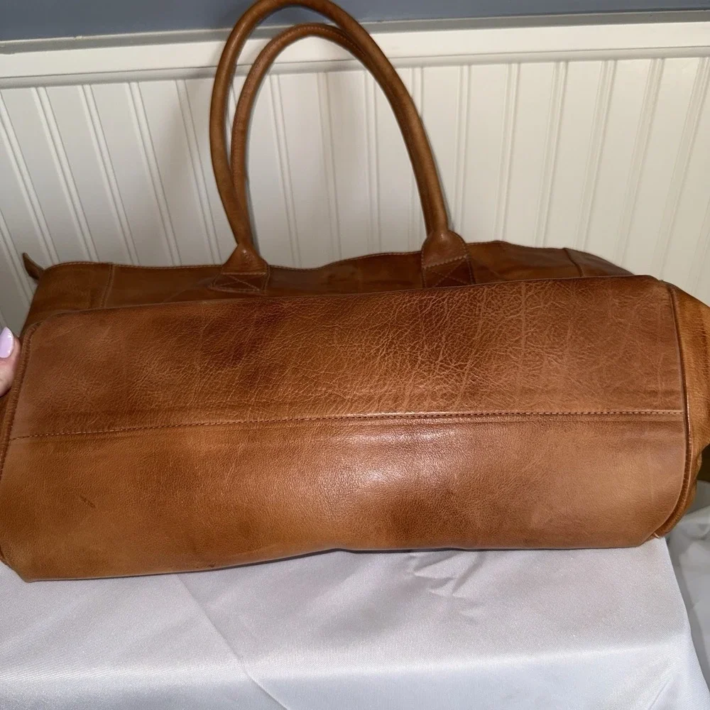 Bed Stu Leather Cersei Tote Shoulder Bag Purse Handbag Brown Distressed EUC